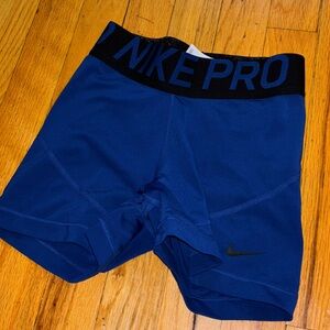 Nike Pro Blue Athletic Shorts